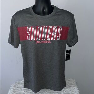 Oklahoma Sooners College Captivating Men’s Performance Short Sleeve Shirt Medium